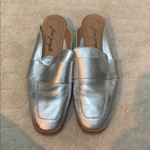 Free People Silver At Ease Loafer
